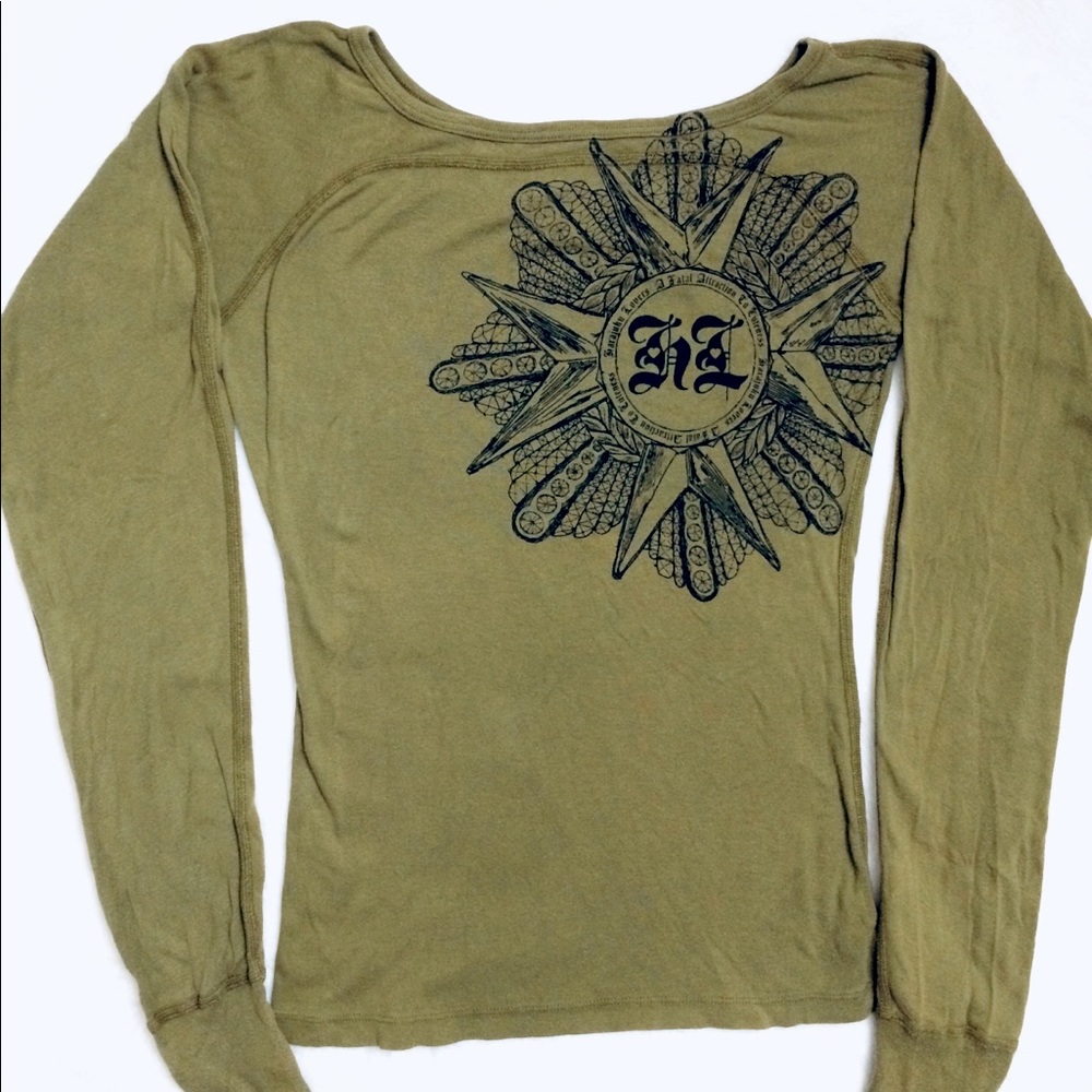 Harajuku Lovers green long sleeve vintage shirt